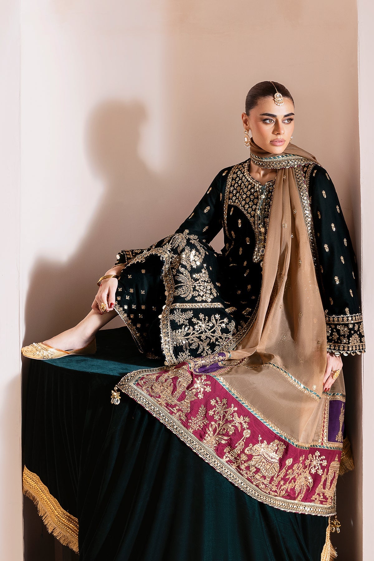Jazmin | Chandani Velvet Formals 25 | CVF D-01 by Jazmin - Designer Dress  - Type : Ladies Clothes - Available at Libayah - 100% Original 