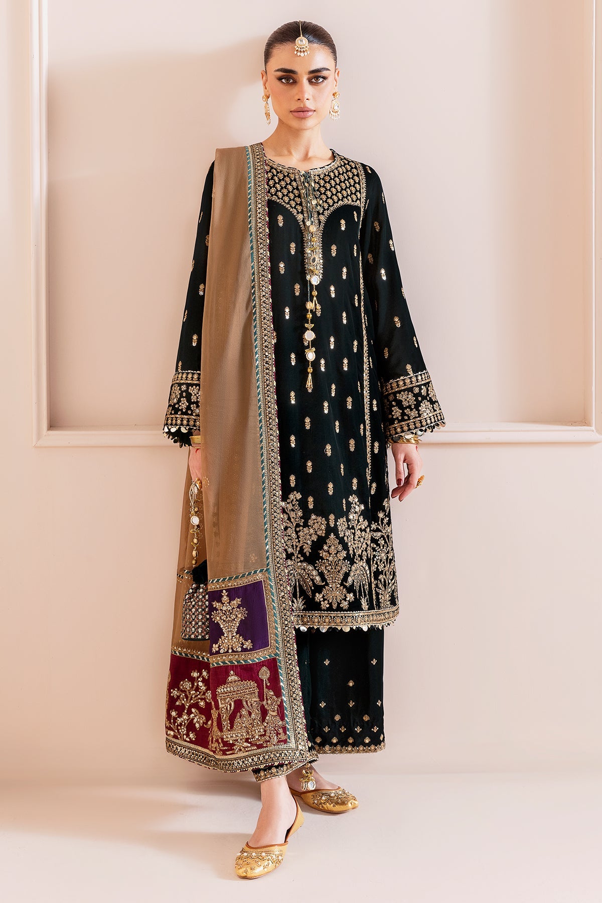 Jazmin | Chandani Velvet Formals 25 | CVF D-01 by Jazmin - Designer Dress  - Type : Ladies Clothes - Available at Libayah - 100% Original 