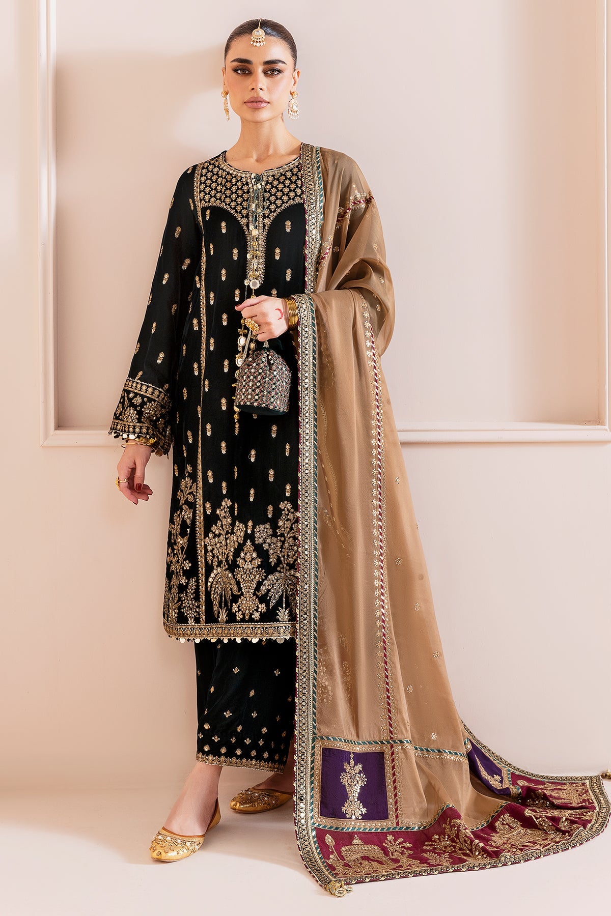 Jazmin | Chandani Velvet Formals 25 | CVF D-01 by Jazmin - Designer Dress  - Type : Ladies Clothes - Available at Libayah - 100% Original 