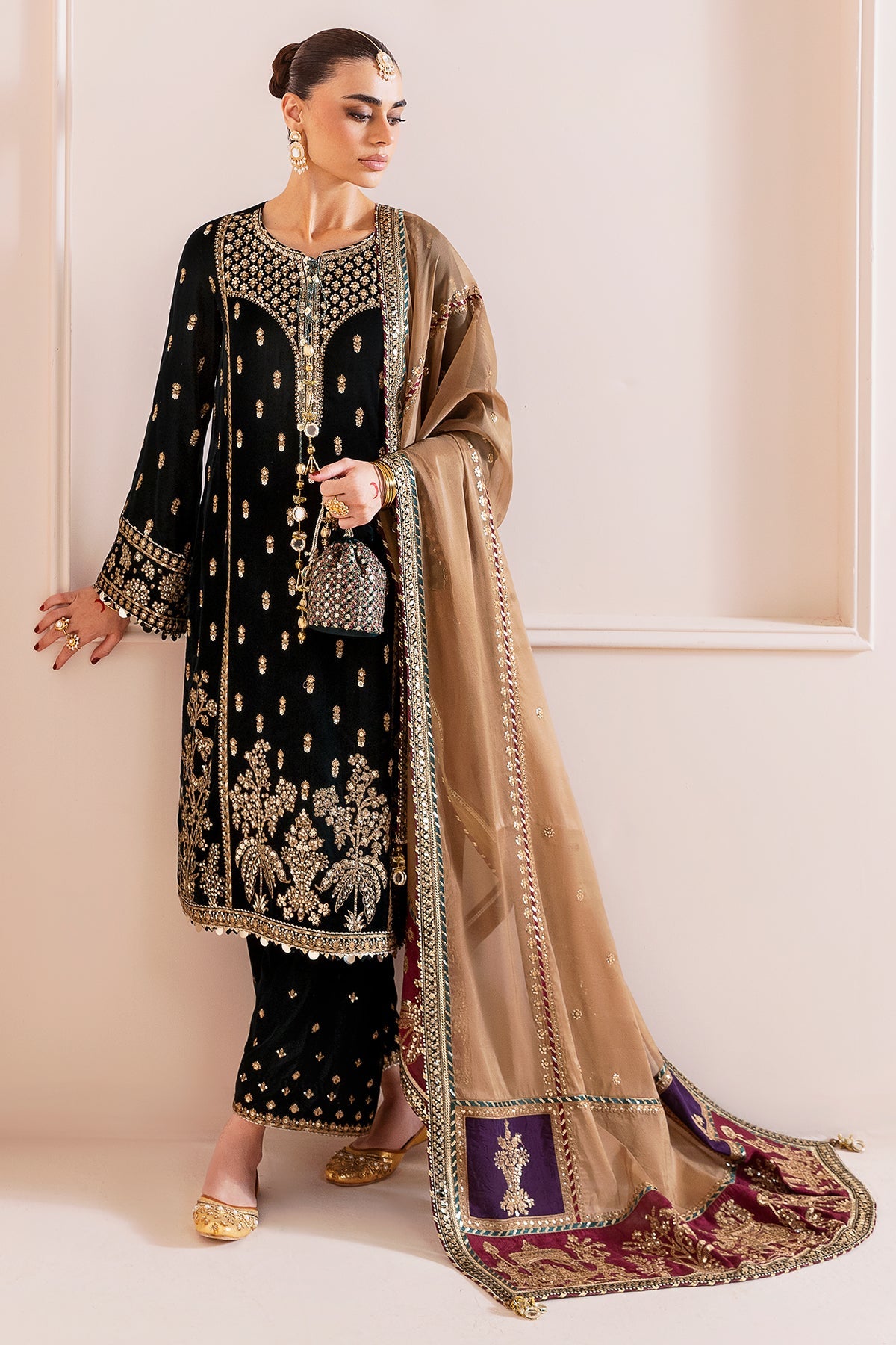 Jazmin | Chandani Velvet Formals 25 | CVF D-01 by Jazmin - Designer Dress  - Type : Ladies Clothes - Available at Libayah - 100% Original 