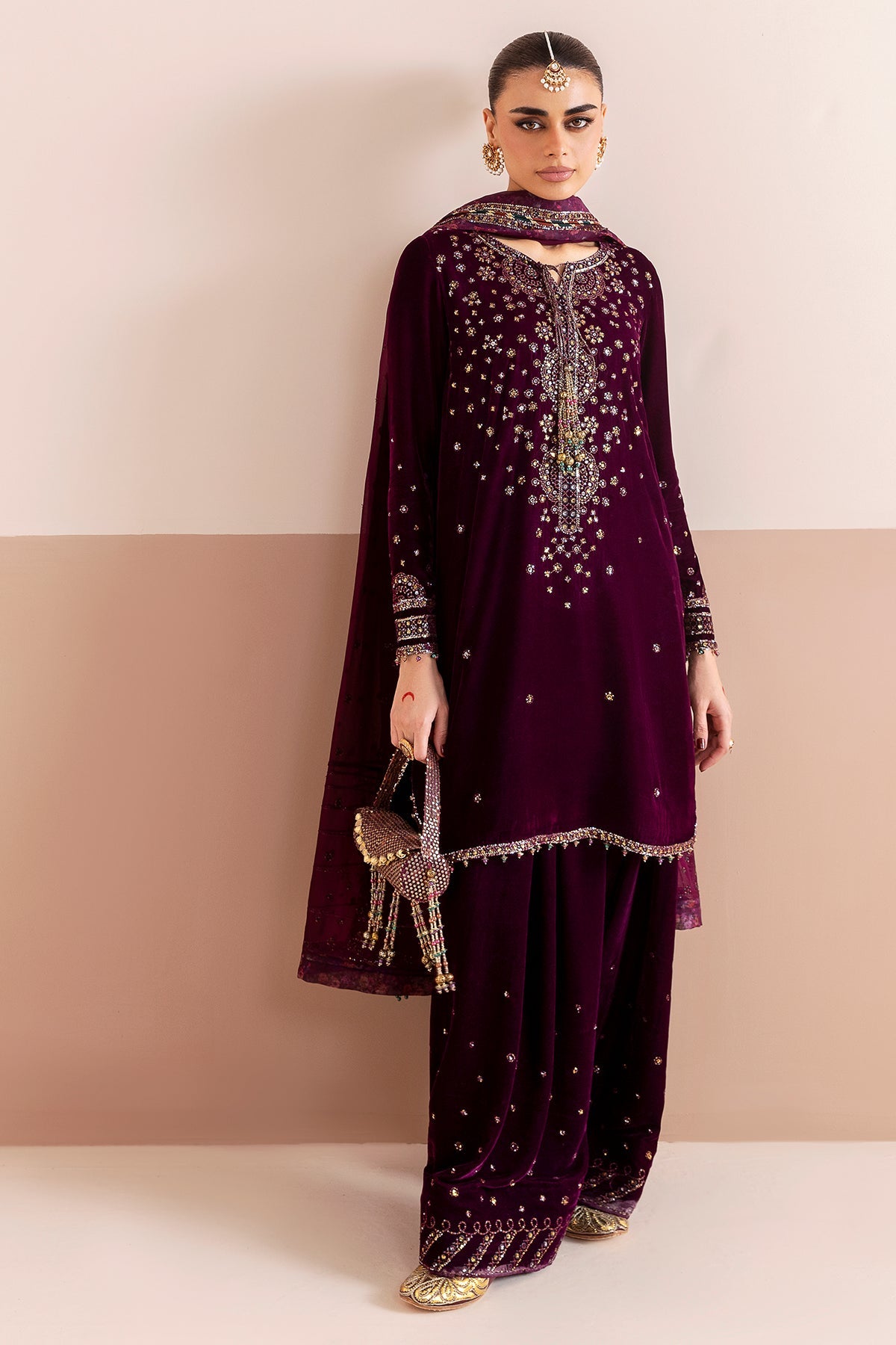 Jazmin | Chandani Velvet Formals 25 | CVF D-05 by Jazmin - Designer Dress  - Type : Ladies Clothes - Available at Libayah - 100% Original 