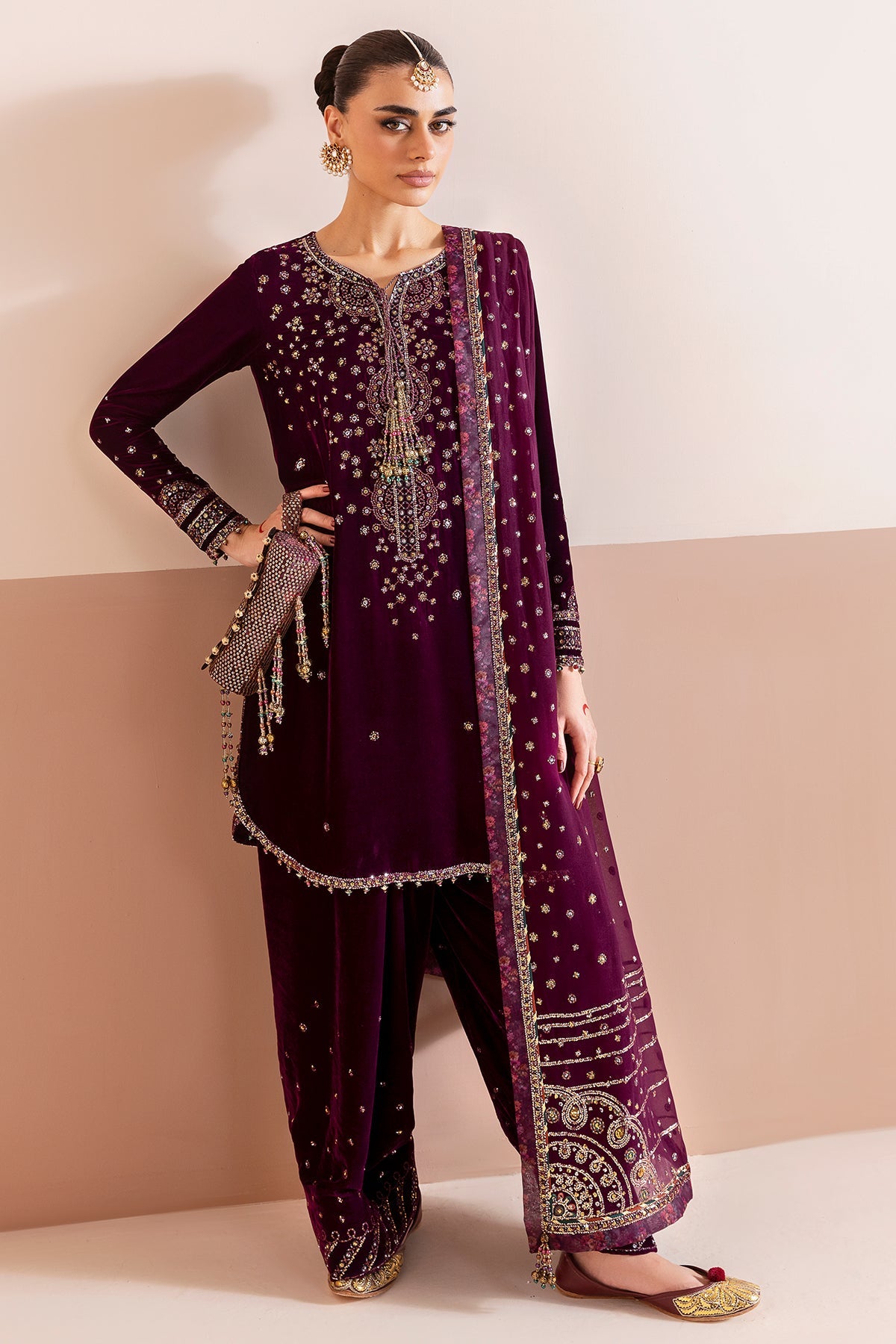 Jazmin | Chandani Velvet Formals 25 | CVF D-05 by Jazmin - Designer Dress  - Type : Ladies Clothes - Available at Libayah - 100% Original 