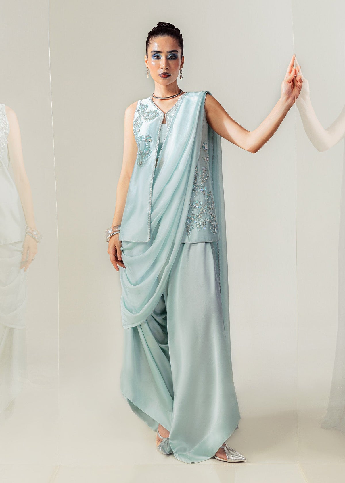 Silken Frost – authentic Pakistani formal dress from the Mahum Asad The Sirens collection for women in the UK