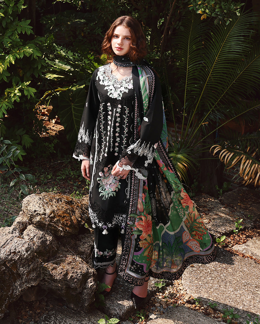 Mushq | The Secret Garden Lawn | Nightshade Bloom by Mushq - Designer Dress  - Type : Ladies Clothes - Available at Libayah - 100% Original 