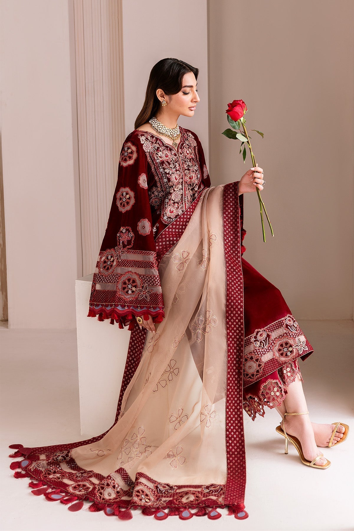Alizeh | Makhmal Luxury Velvet Edit | Velzari by Alizeh - Designer Dress  - Type : Ladies Clothes - Available at Libayah - 100% Original 