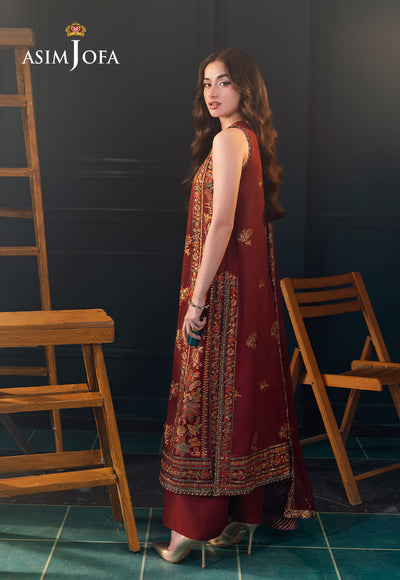 Asim Jofa | Lumiere Formals | AJLFC-05 EMBROIDERED SLUB LAWN by Asim Jofa - Designer Dress - Type : Ladies Clothes - Available at Libayah - 100% Original 