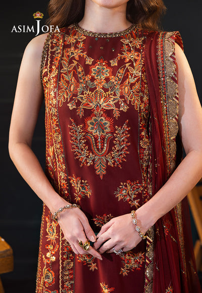 Asim Jofa | Lumiere Formals | AJLFC-05 EMBROIDERED SLUB LAWN by Asim Jofa - Designer Dress - Type : Ladies Clothes - Available at Libayah - 100% Original 
