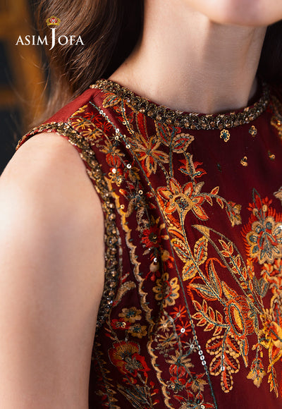 Asim Jofa | Lumiere Formals | AJLFC-05 EMBROIDERED SLUB LAWN by Asim Jofa - Designer Dress - Type : Ladies Clothes - Available at Libayah - 100% Original 