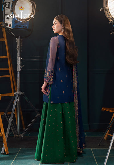 Asim Jofa | Lumiere Formals | AJLFC-07 EMBROIDERED NET by Asim Jofa - Designer Dress - Type : Ladies Clothes - Available at Libayah - 100% Original 