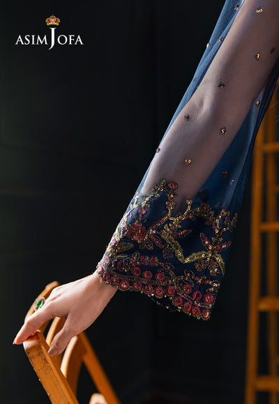 Asim Jofa | Lumiere Formals | AJLFC-07 EMBROIDERED NET by Asim Jofa - Designer Dress - Type : Ladies Clothes - Available at Libayah - 100% Original 