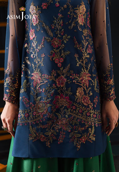 Asim Jofa | Lumiere Formals | AJLFC-07 EMBROIDERED NET by Asim Jofa - Designer Dress - Type : Ladies Clothes - Available at Libayah - 100% Original 