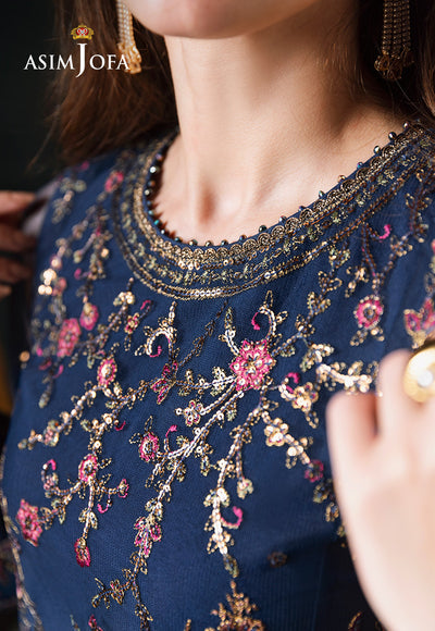 Asim Jofa | Lumiere Formals | AJLFC-07 EMBROIDERED NET by Asim Jofa - Designer Dress - Type : Ladies Clothes - Available at Libayah - 100% Original 