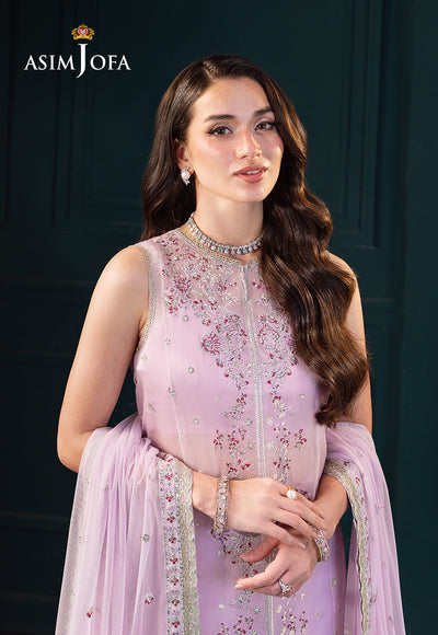 Asim Jofa | Lumiere Formals | AJLFC-09 EMBROIDERED SOFT NET ORGANZA by Asim Jofa - Designer Dress - Type : Ladies Clothes - Available at Libayah - 100% Original 