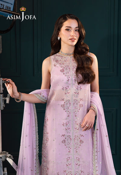 Asim Jofa | Lumiere Formals | AJLFC-09 EMBROIDERED SOFT NET ORGANZA by Asim Jofa - Designer Dress - Type : Ladies Clothes - Available at Libayah - 100% Original 
