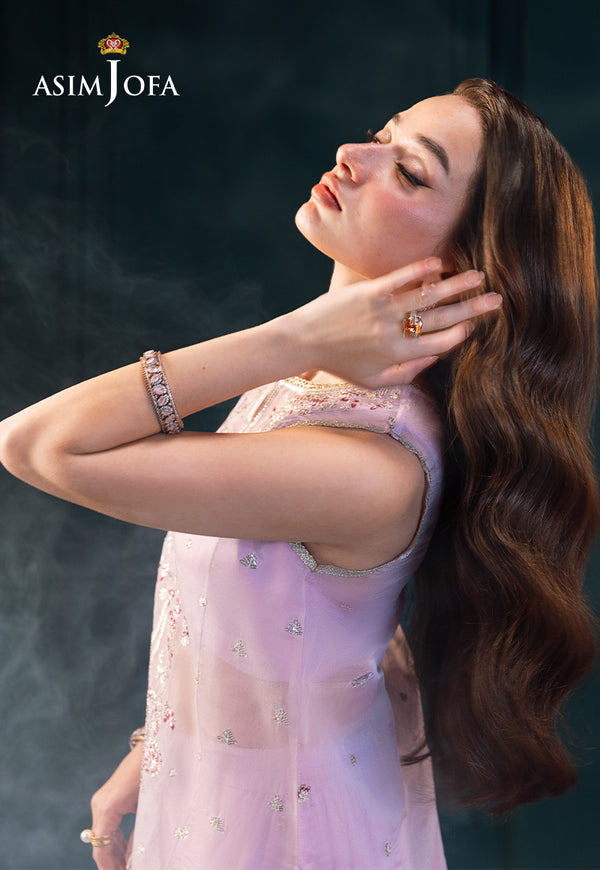 Asim Jofa | Lumiere Formals | AJLFC-09 EMBROIDERED SOFT NET ORGANZA by Asim Jofa - Designer Dress - Type : Ladies Clothes - Available at Libayah - 100% Original 