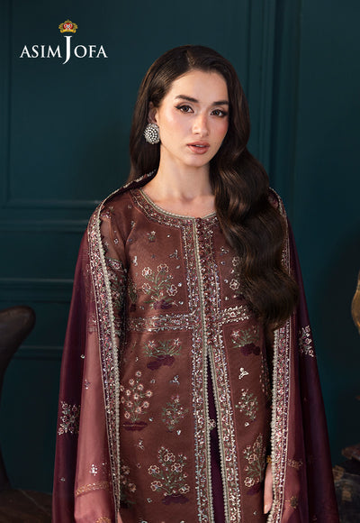 Asim Jofa | Lumiere Formals | AJLFC-08 EMBROIDERED JAVERIA NET by Asim Jofa - Designer Dress - Type : Ladies Clothes - Available at Libayah - 100% Original 
