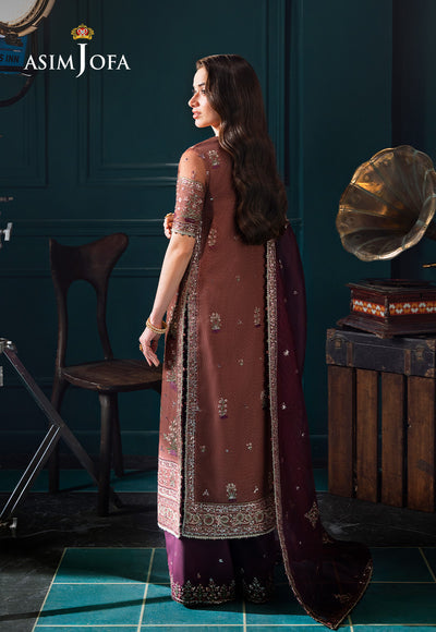 Asim Jofa | Lumiere Formals | AJLFC-08 EMBROIDERED JAVERIA NET by Asim Jofa - Designer Dress - Type : Ladies Clothes - Available at Libayah - 100% Original 