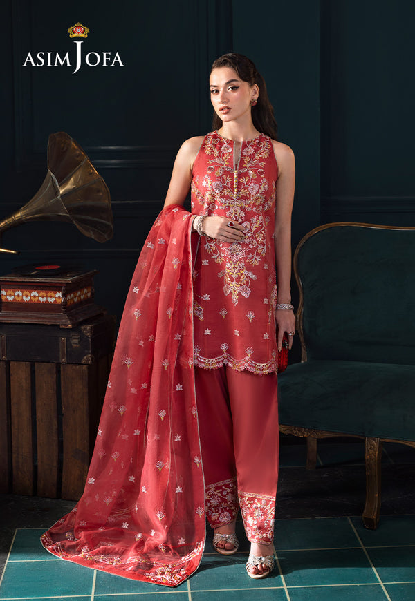 Asim Jofa | Lumiere Formals | AJLFC-06 EMBROIDERED ORGANZA by Asim Jofa - Designer Dress - Type : Ladies Clothes - Available at Libayah - 100% Original 
