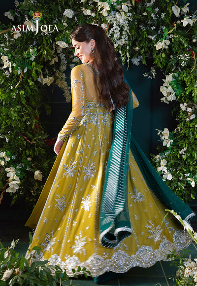 Asim Jofa | Lumiere Formals | AJLFC-10 EMBROIDERED NET by Asim Jofa - Designer Dress - Type : Ladies Clothes - Available at Libayah - 100% Original 