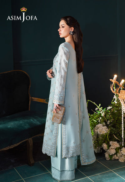Asim Jofa | Lumiere Formals | AJLFC-01 EMBROIDERED PAPER COTTON by Asim Jofa - Designer Dress - Type : Ladies Clothes - Available at Libayah - 100% Original 