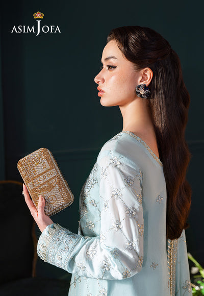 Asim Jofa | Lumiere Formals | AJLFC-01 EMBROIDERED PAPER COTTON by Asim Jofa - Designer Dress - Type : Ladies Clothes - Available at Libayah - 100% Original 