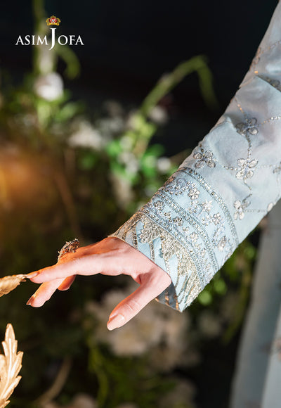 Asim Jofa | Lumiere Formals | AJLFC-01 EMBROIDERED PAPER COTTON by Asim Jofa - Designer Dress - Type : Ladies Clothes - Available at Libayah - 100% Original 