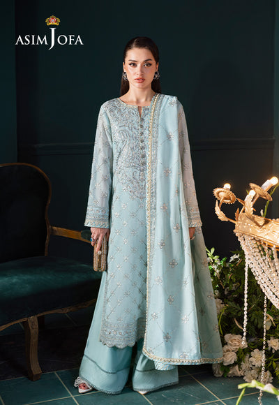 Asim Jofa | Lumiere Formals | AJLFC-01 EMBROIDERED PAPER COTTON by Asim Jofa - Designer Dress - Type : Ladies Clothes - Available at Libayah - 100% Original 