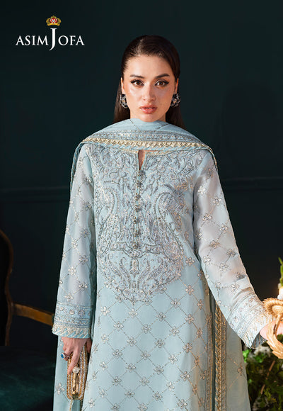 Asim Jofa | Lumiere Formals | AJLFC-01 EMBROIDERED PAPER COTTON by Asim Jofa - Designer Dress - Type : Ladies Clothes - Available at Libayah - 100% Original 