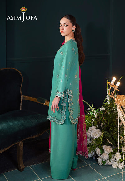 Asim Jofa | Lumiere Formals | AJLFC-04 EMBROIDERED RAW SILK by Asim Jofa - Designer Dress - Type : Ladies Clothes - Available at Libayah - 100% Original 