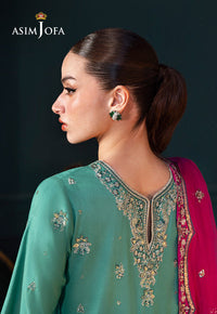 Asim Jofa | Lumiere Formals | AJLFC-04 EMBROIDERED RAW SILK by Asim Jofa - Designer Dress - Type : Ladies Clothes - Available at Libayah - 100% Original 