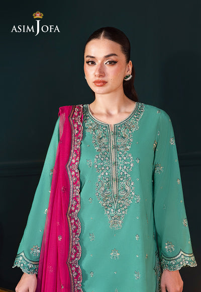 Asim Jofa | Lumiere Formals | AJLFC-04 EMBROIDERED RAW SILK by Asim Jofa - Designer Dress - Type : Ladies Clothes - Available at Libayah - 100% Original 