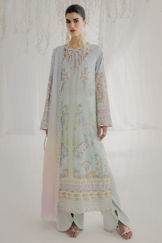 Qalamkar | Luxe Silk 25 | LK-01 KEEVA by Qalamkar - Designer Dress  - Type : Ladies Clothes - Available at Libayah - 100% Original 
