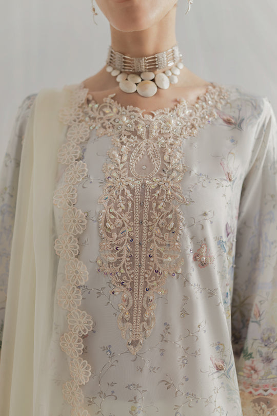 Qalamkar | Luxe Silk 25 | LK-02 ROISIN by Qalamkar - Designer Dress  - Type : Ladies Clothes - Available at Libayah - 100% Original 