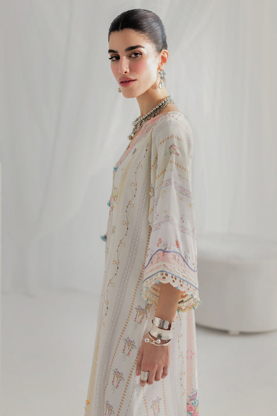Qalamkar | Luxe Silk 25 | LK-08 BIANCA by Qalamkar - Designer Dress  - Type : Ladies Clothes - Available at Libayah - 100% Original 