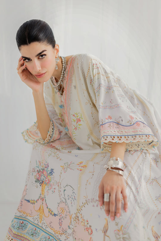 Qalamkar | Luxe Silk 25 | LK-08 BIANCA by Qalamkar - Designer Dress  - Type : Ladies Clothes - Available at Libayah - 100% Original 