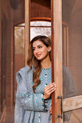 Farasha | Dastoor Embroidered Lawn SS24 | BERYL GREY by Farasha - Designer Dress - Type: Ladies Clothes - Available at Libayah - 100% Original