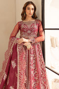 Farasha | Lu Zella Premium Formals 25 | Carmine Allure by Farasha - Designer Dress  - Type : Ladies Clothes - Available at Libayah - 100% Original 