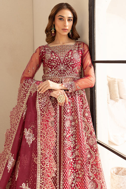 Farasha | Lu Zella Premium Formals 25 | Carmine Allure by Farasha - Designer Dress  - Type : Ladies Clothes - Available at Libayah - 100% Original 