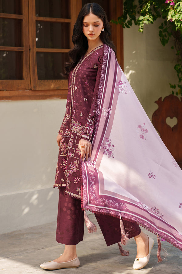 Farasha | Meline Premium Viscose 25 | Mauve Cream by Farasha - Designer Dress  - Type : Ladies Clothes - Available at Libayah - 100% Original 
