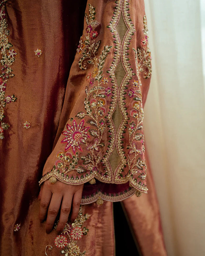 Mushq | Sunehri Lama Silk | Seema by Mushq - Designer Dress  - Type : Ladies Clothes - Available at Libayah - 100% Original 