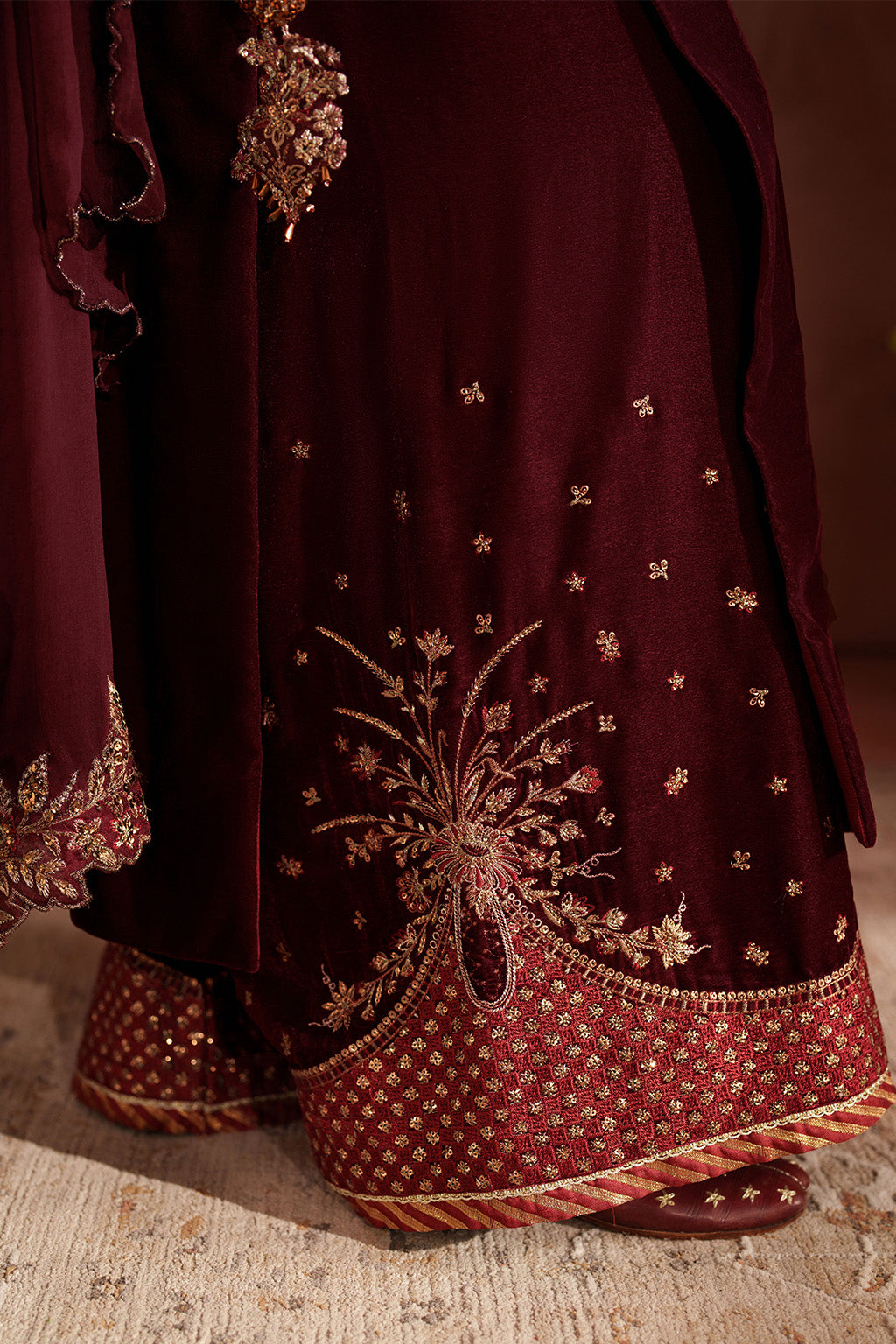 Iznik | Velvet 25 | IV-55 Embroidered Velvet by Iznik - Designer Dress - Type : Ladies Clothes - Available at Libayah - 100% Original 