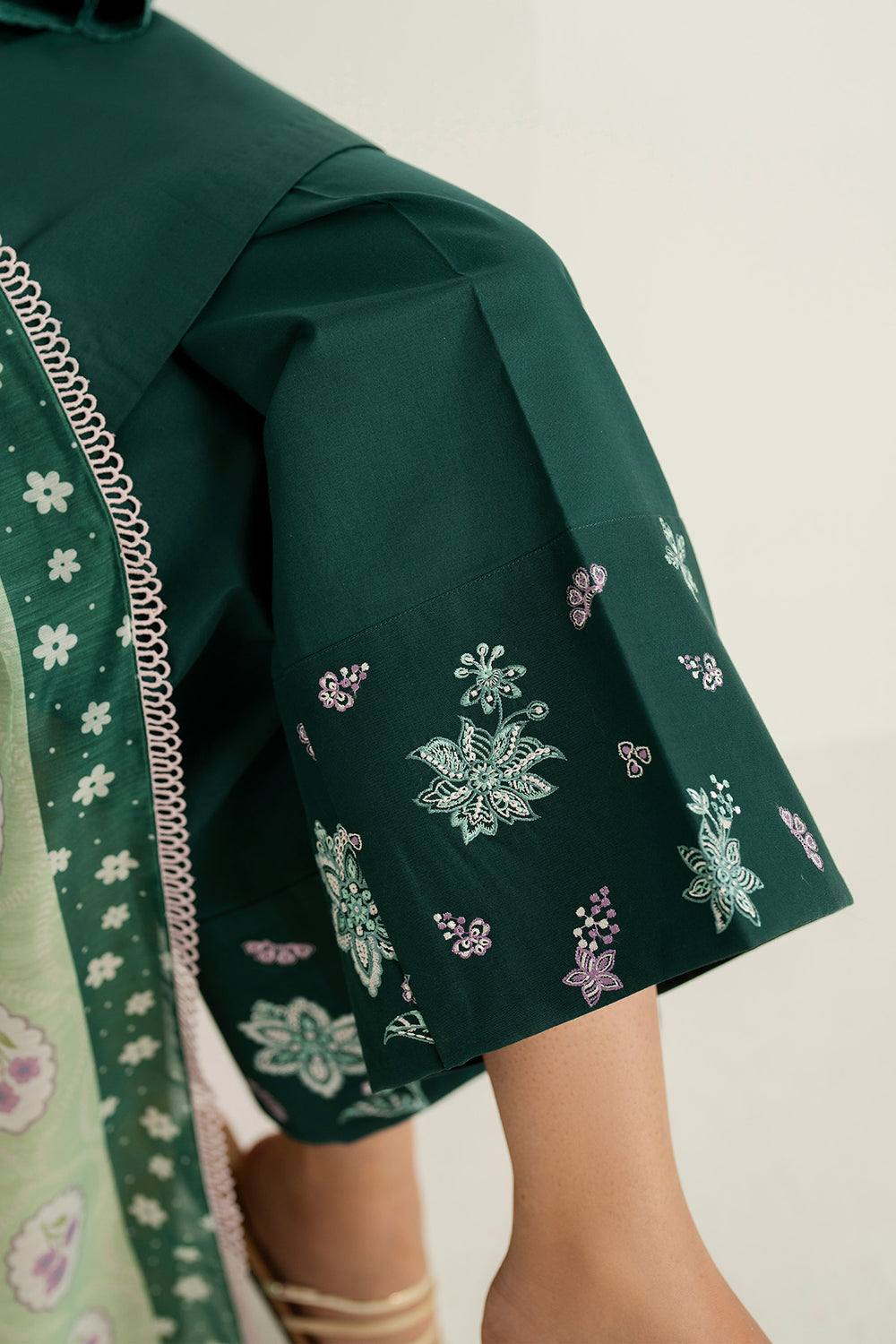 Farasha | Thread Lines Embroidered | Turquoise Bliss by Farasha - Designer Dress  - Type : Ladies Clothes - Available at Libayah - 100% Original 