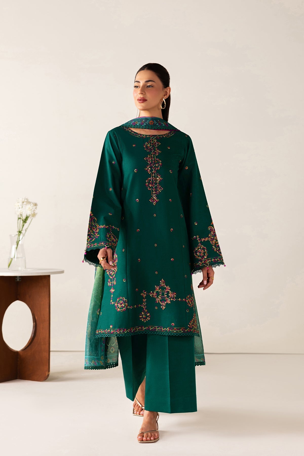 Farasha | Summer Melody 26 | Green Majesty by Farasha - Designer Dress  - Type : Ladies Clothes - Available at Libayah - 100% Original 