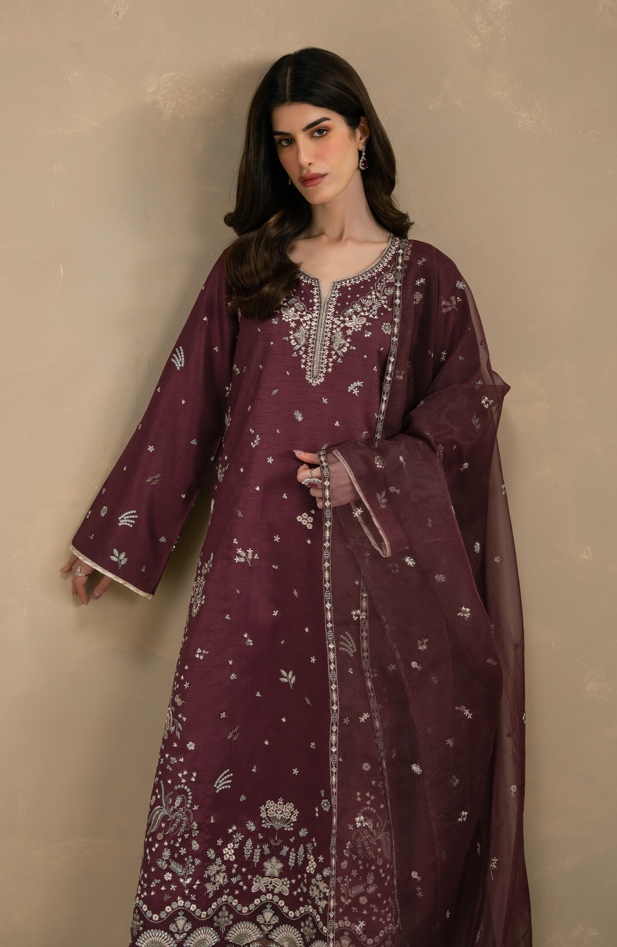 Seran | Lumiere RTW Eid 26 | Rouge by Seran - Designer Dress  - Type : Ladies Clothes - Available at Libayah - 100% Original 