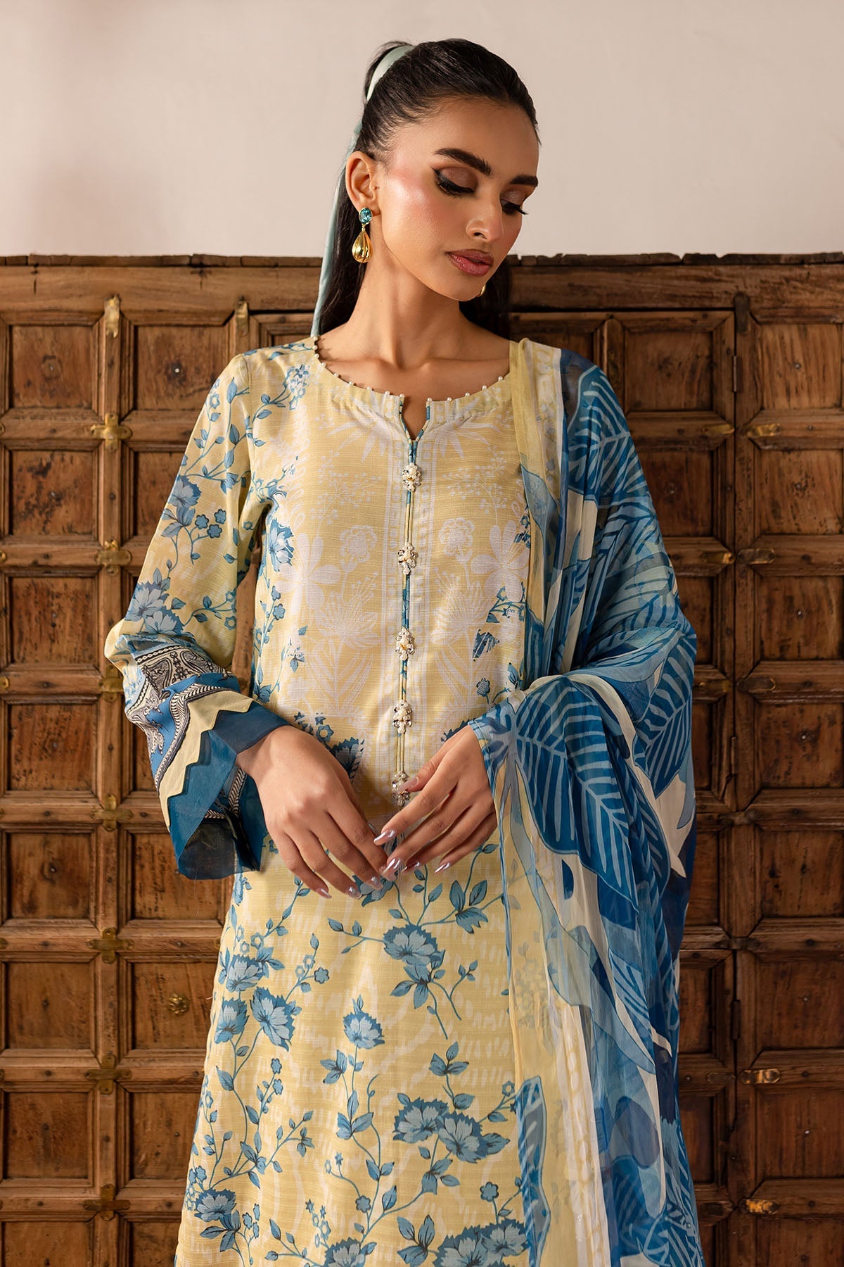 Nureh | Printed lawn 25 | SP-136 by Nureh - Designer Dress - Type: Ladies Clothes - Available at Libayah - 100% Original