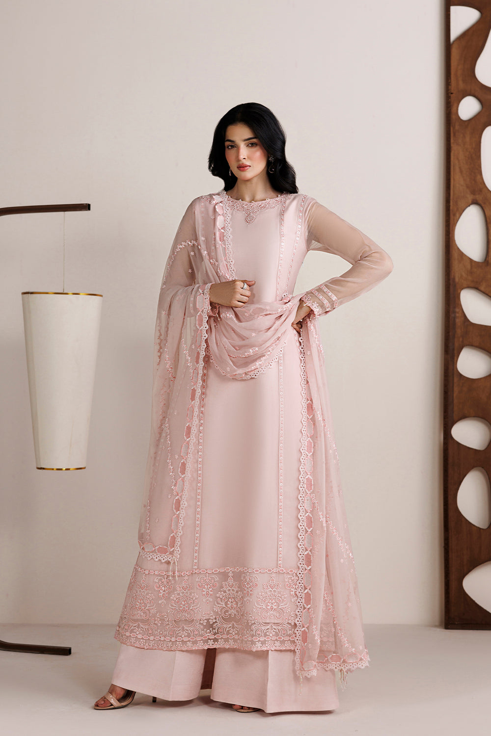 Farasha | Chiffon Essentials 26 | Blush Lily by Farasha - Designer Dress  - Type : Ladies Clothes - Available at Libayah - 100% Original 