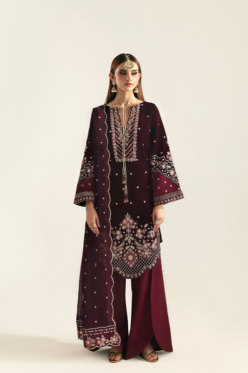 KANWAL – authentic Pakistani formal dress from the Emaan Adeel Zarposh Velvet 25 collection for women in the UK.