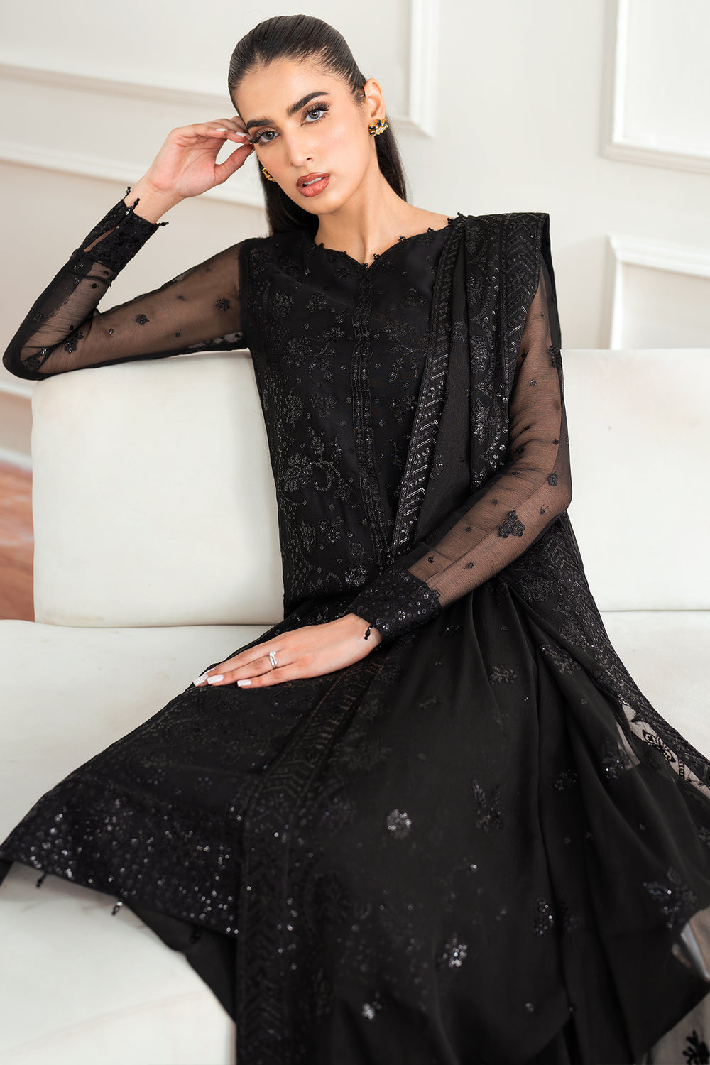 Farasha | Essence Formals 25 | Dark Whisper by Farasha - Designer Dress  - Type : Ladies Clothes - Available at Libayah - 100% Original 