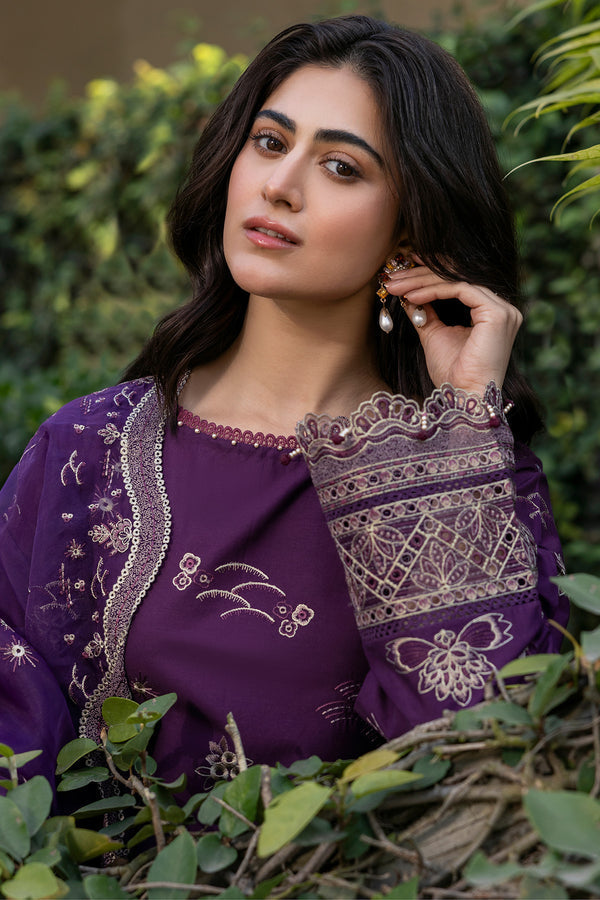 Farasha | Summer Weaves Embroidered Lawn | Raven Plum by Farasha - Designer Dress - Type: Ladies Clothes - Available at Libayah - 100% Original