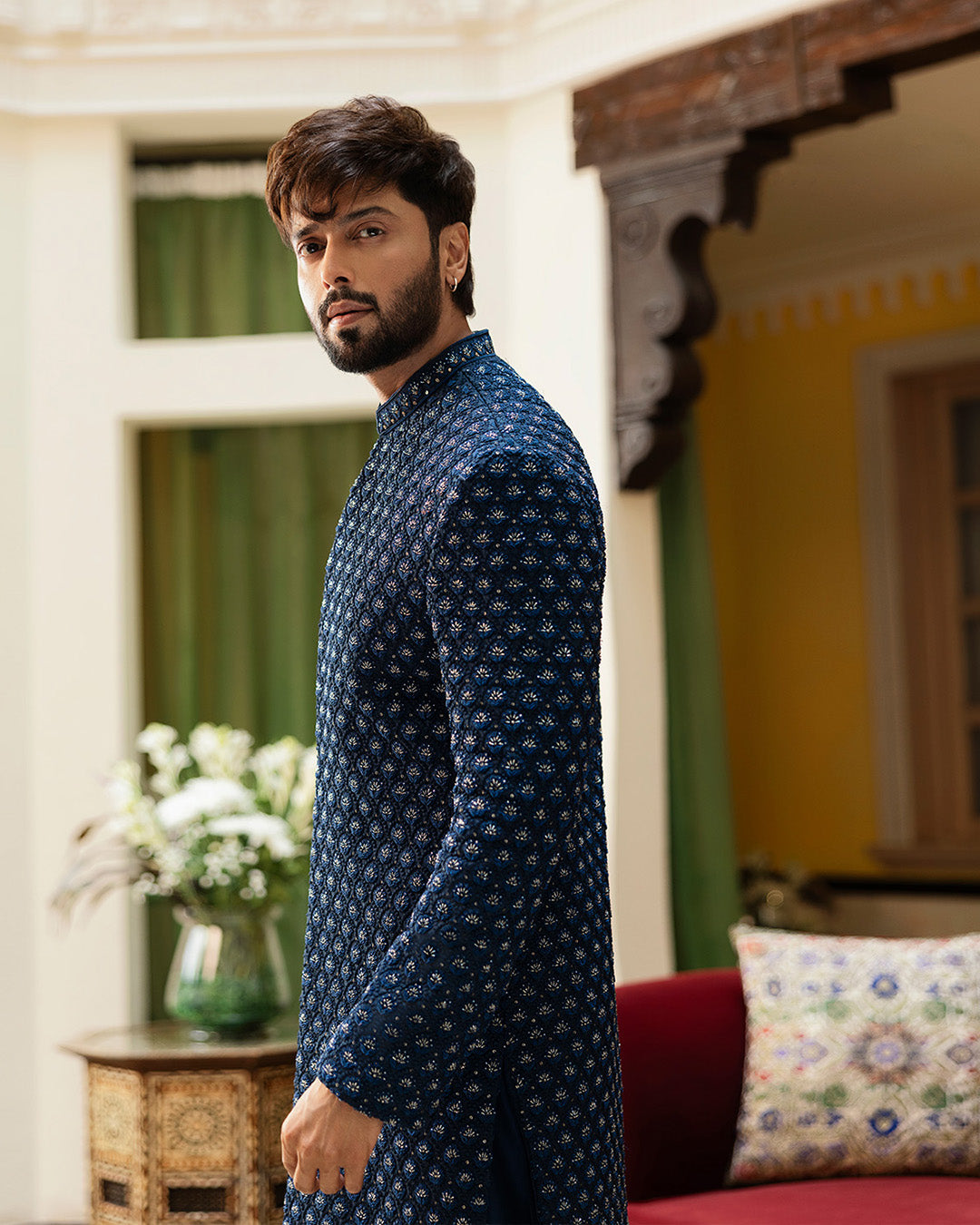 Pakistani Menswear | Faiza Saqlain | Safiy by Faiza Saqlain - Designer Dress - Type: MensWear - Available at Libayah - 100% Original